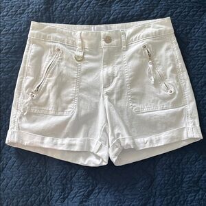 White House Black Market White Denim Shorts